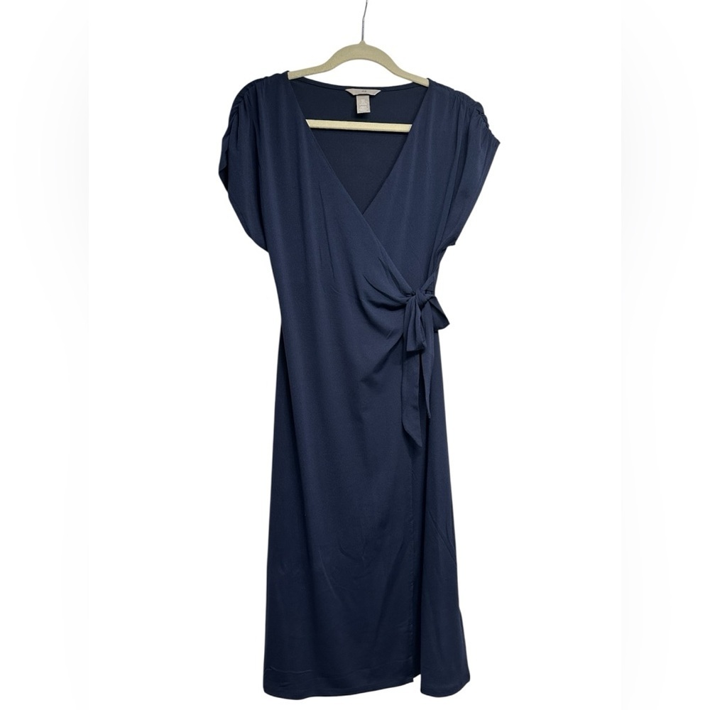 H&M Wrap Dress | Blue Tie-Waist | Women’s Size Small - Picture 4 of 8